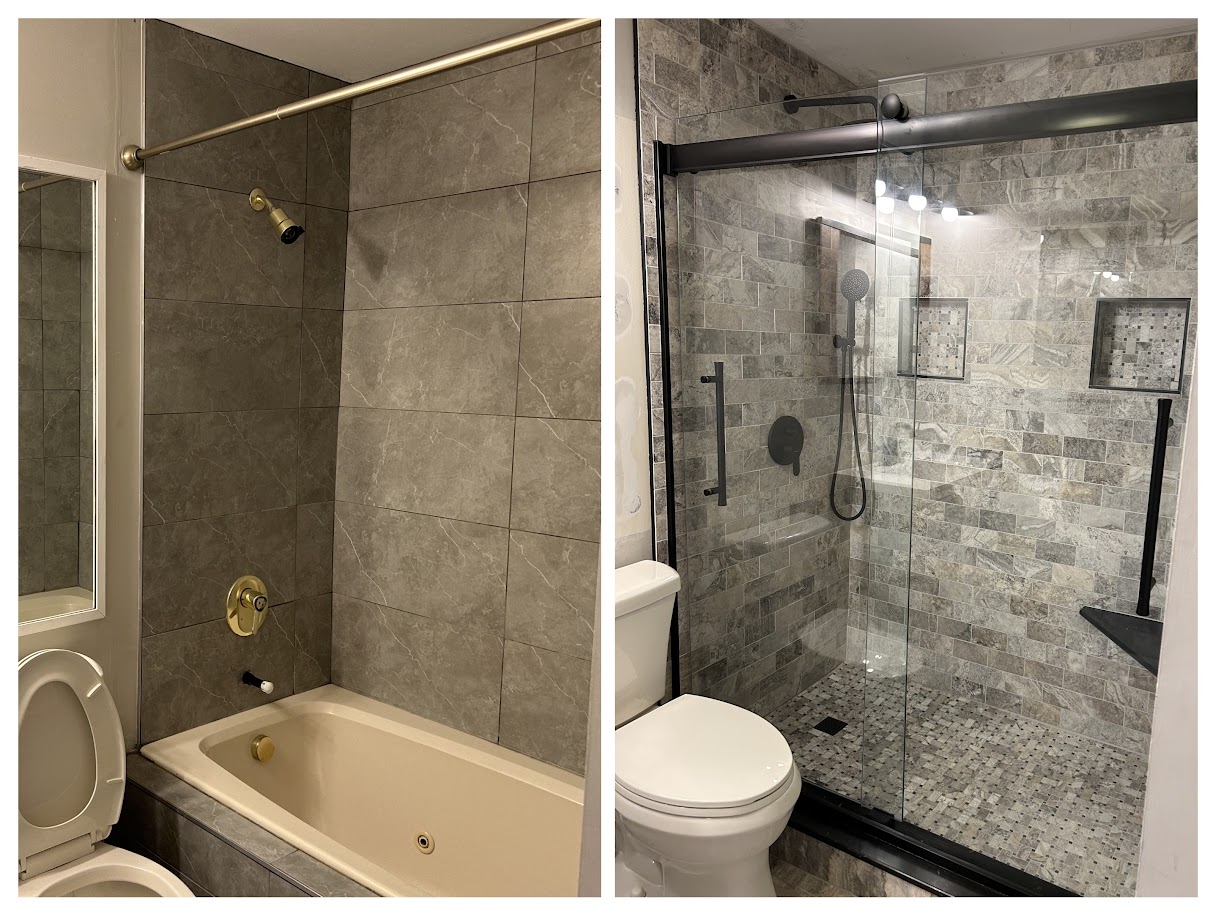Kitchen remodeling collage by JD Tile Kitchen & Bath Co.