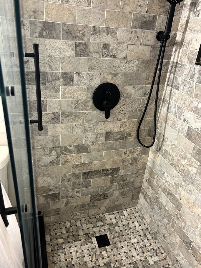 Bathroom tile detail by JD Tile Kitchen & Bath Co.