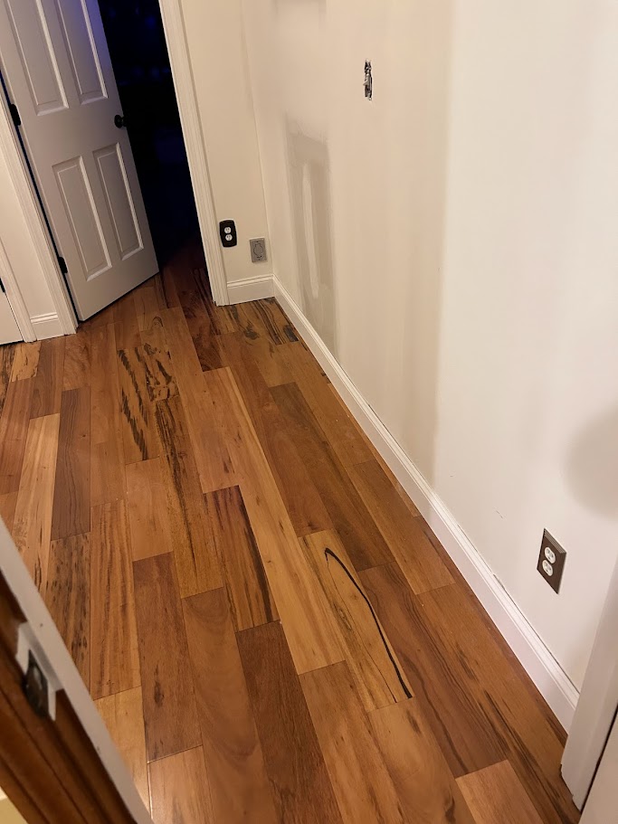 LVT and LVP flooring installation in progress